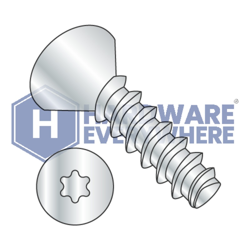 2-28 X 3/8 Thread Forming Screws / Torx / Flat Head / Steel / Zinc / Plastite (Blunt Tip) Alternate 48-2