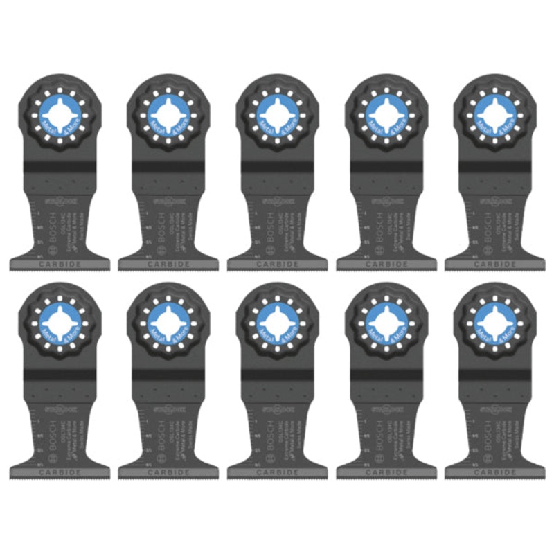 BOSCH Starlock OSL134C-10 Oscillating Multi-Tool Blade, 4 in L Blade, 1-3/4 in W Blade, Carbide Blade