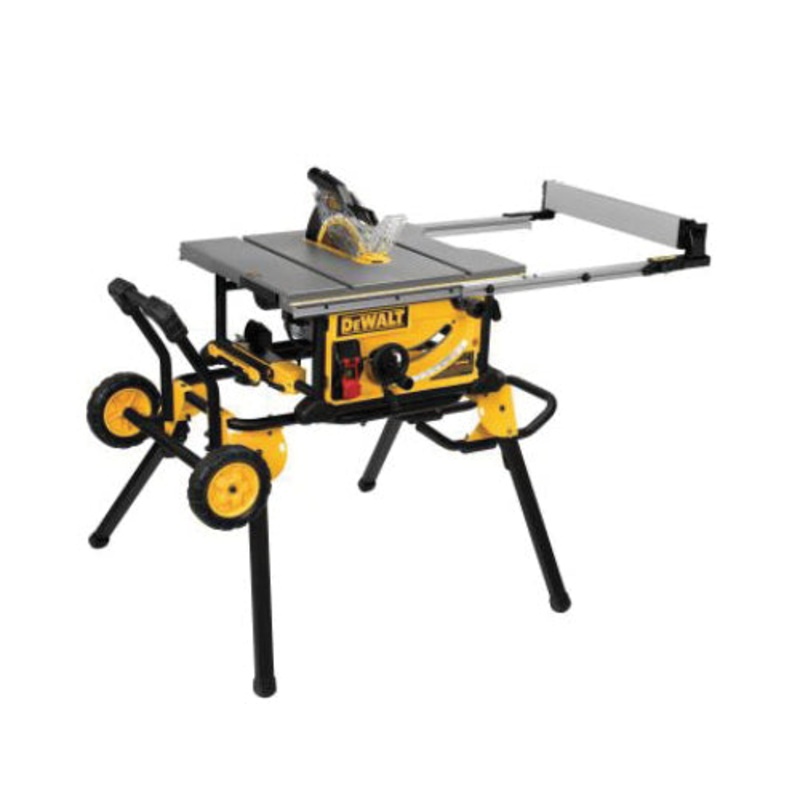 DeWALT DWE7491RS Jobsite Table Saw, Tool/Kit: Tool, 10 in Dia Blade, 2-1/4 in at 45 deg, 3-1/8 in at 90 deg D Cutting