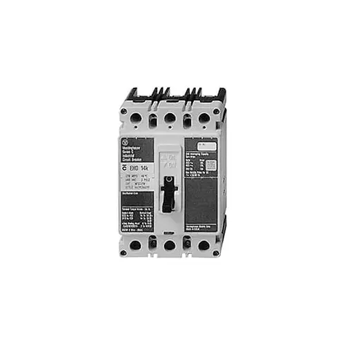 Eaton Corp Cutler Hammer EHD3015L 15 Amp, 250 VDC, 480 VAC, 3 Pole, Molded Case Circuit Breaker
