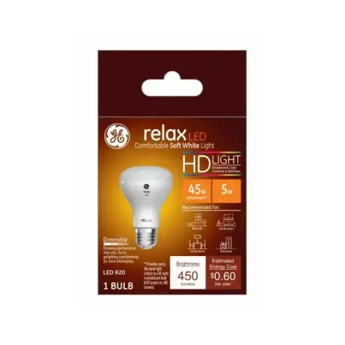 GE 45545 LED Bulb relax R20 E26 (Medium) Soft White 45 Watt Equivalence