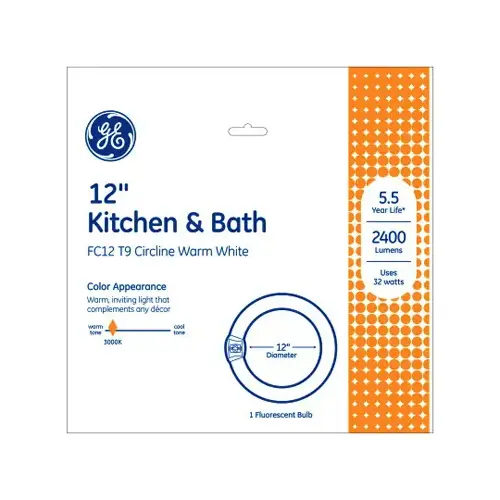 GE Lighting 11085 32-Watt Circline Kitchen/Bath Appliance Fluorescent Light Bulb