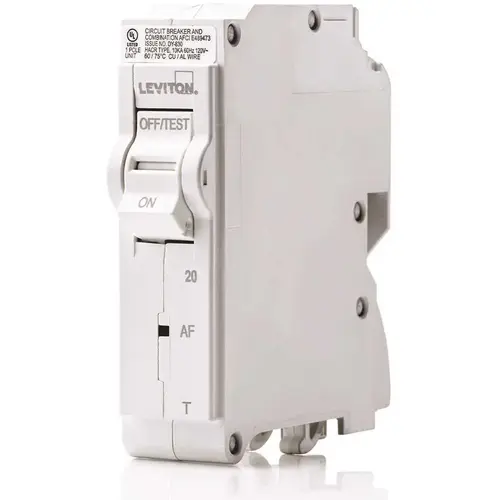 Leviton R01-LB120-AFR 20 Amp 120-Volt Branch Circuit Breaker AFCI 1-Pole