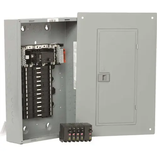 Square D QO24M100PCVP QO 100 Amp 24-Space 24-Circuit Indoor Main Breaker Plug-On Neutral Load Center with Cover- Value Pack(QO24M100PCVP)