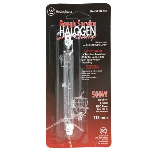 Westinghouse 04788-XCP6 Halogen Bulb Rough Service 500 W T3 Utility 9,500 lm White Clear - pack of 6