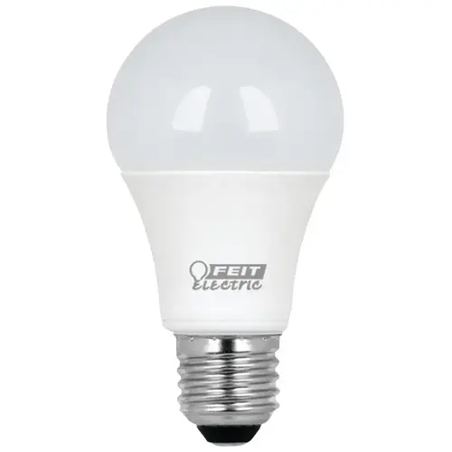 Feit Electric A800830/10KLED/10/RP 0 LED Bulb, General Purpose, A19 Lamp, 60 W Equivalent, E26 Lamp Base, Warm White Light - pack of 10