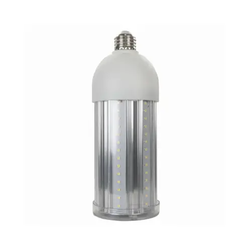 PowerZone GT-CB-50A O-CB-5-26BW LED Bulb, Corn Cob, E26 Lamp Base, Clear, Daylight Light