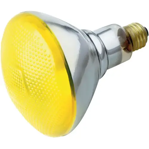 Satco S4426 Incandescent Bulb 100 W BR40 Reflector E26 (Medium) Yellow Frosted