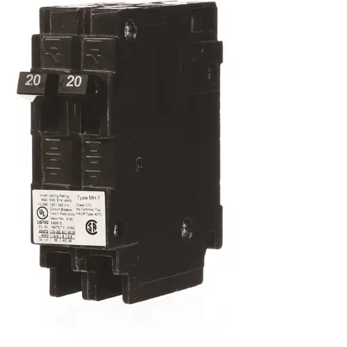Siemens MP2020U (2) 20 Amp Tandem Single-Pole Type MH-T Circuit Breaker Black