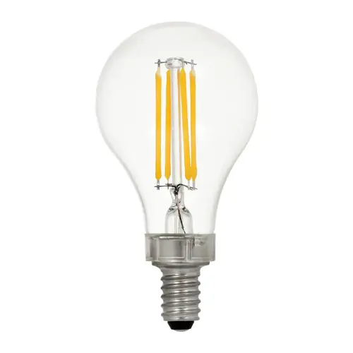 Sylvania 40774 Natural LED Bulb, Decorative, A15 Lamp, 40 W Equivalent, E12 Candelabra Lamp Base, Dimmable, Clear Pair