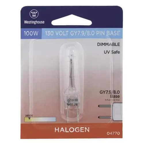 Westinghouse 0477000 Halogen Bulb 100 W T4 Decorative 1400 lm Bright White Clear
