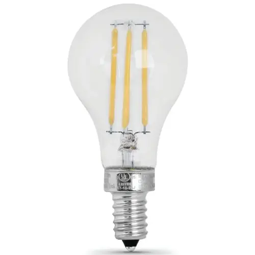 Feit Electric BPA1560C/927CAFIL BPA1560C/827/LED/2 LED Lamp, General Purpose, A15 Lamp, 60 W Equivalent, E12 Lamp Base, Dimmable, Clear - pack of 2