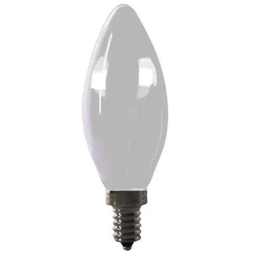 Feit Electric BPCTF40950CAFIL/2-XCP6 LED Light Bulb, Decorative, 40 W Equivalent, Candelabra Lamp Base, Dimmable, Frosted - pack of 12