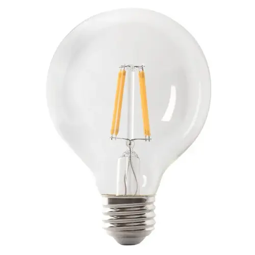Feit Electric BPG2560/927CA/FIL/RP LED Bulb, Globe, G25 Lamp, 60 W Equivalent, E26 Lamp Base, Dimmable, Clear