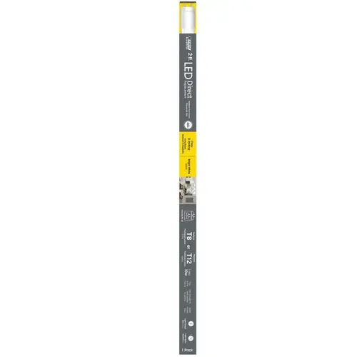 Feit Electric T24/830/LEDG2 Plug and Play LED Light Bulb, Linear, T8 Lamp, G13 Lamp Base, Frosted, Warm White Light