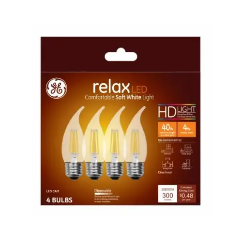 GE 45660 LED Bulb Relax CAM E26 (Medium) Soft White 40 W Clear