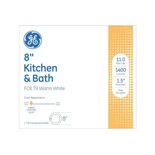 GE Lighting 11084 22-Watt Circline Kitchen/Bath Appliance Fluorescent Light Bulb