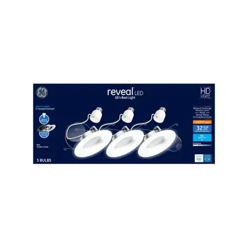 GE Lighting 47826 LED RetroFit Bulb, Warm White, 650 Lumens, 8-Watt - pack of 3