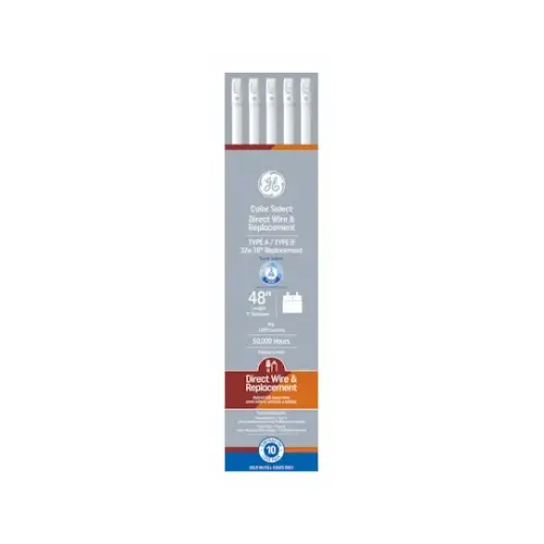 GE Lighting 93130868 LED T8 Hybrid Linear Light Bulb, 15 Watts, 1800 Lumens, 4 Ft - pack of 10