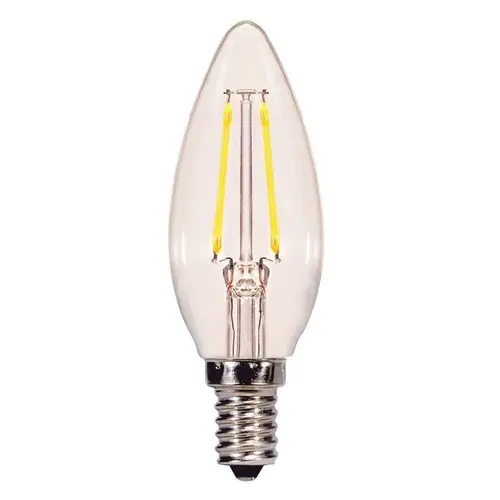 Satco S21700 Filament LED Bulb . B11 E12 (Candelabra) Warm White 25 W Clear Pair