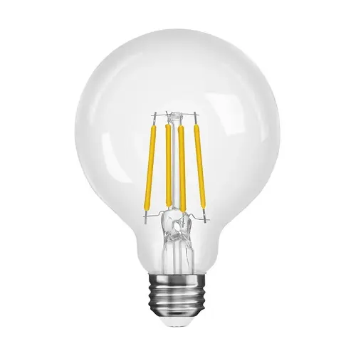 Sylvania 42088 TruWave Series LED Bulb, G25 Lamp, 60 W Equivalent, Medium E26 Lamp Base, Dimmable, Clear, Bright White - pack of 2