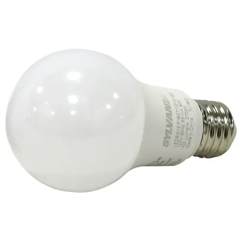 Sylvania 74077 LED Bulb, General Purpose, A19 Lamp, 40 W Equivalent, E26 Lamp Base, Frosted, Warm White Light - pack of 2