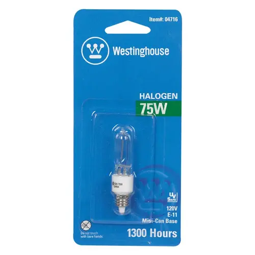 Westinghouse 04716 Halogen Bulb 75 W T4 Specialty 1,450 lm White Clear