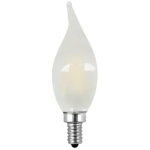 Feit Electric BPCFF60927CAFIL/2 BPCFF60/927CA/FIL/2 LED Bulb, Decorative, Flame Tip Lamp, 60 W Equivalent, E12 Lamp Base, Dimmable - pack of 2