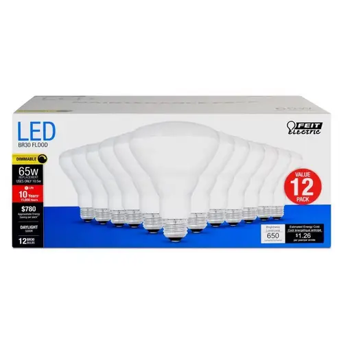 Feit Electric BR30DM850LED12 LED Bulb BR30 E26 (Medium) Daylight 65 Watt Equivalence Daylight