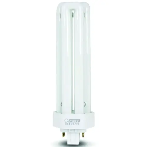 Feit Electric PLT42E/35 Compact Fluorescent Bulb, 42 W, T4 Lamp, GX24Q-4 Lamp Base, 3000 Lumens, 3500 K Color Temp