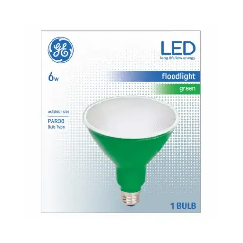GE 93100881 LED Floodlight Bulb PAR 38 E26 (Medium) Green Glass