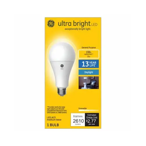 GE Lighting 93121638 LED Light Bulb, Ultra Bright, 23-Watts, 2,610 lumens