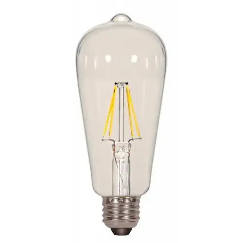 Satco S8611 LED Bulb LED Filament ST19 E26 (Medium) Warm White 60 W Clear