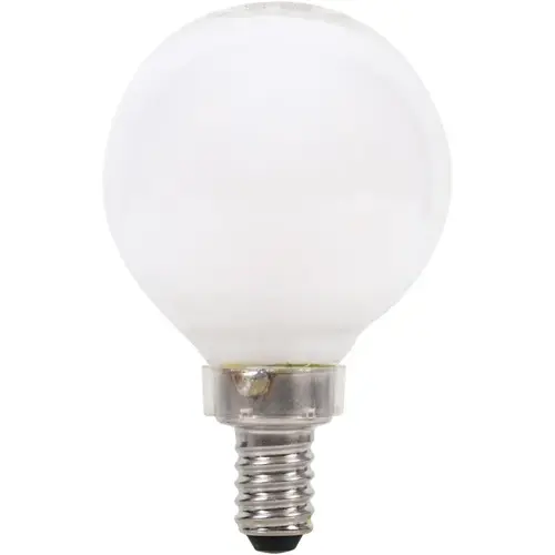 Sylvania 40798 Natural LED Bulb, Decorative, G16.5 Lamp, 40 W Equivalent, E12 Lamp Base, Dimmable, Frosted - pack of 2