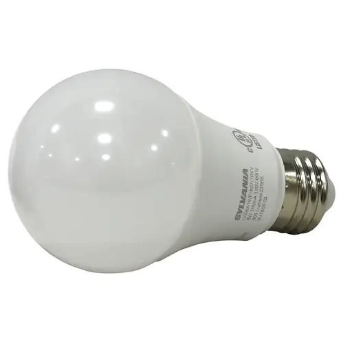 Sylvania 74079 LED Bulb, General Purpose, A19 Lamp, 40 W Equivalent, E26 Lamp Base, Frosted, Warm White Light - pack of 4