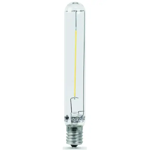 Feit Electric BP20T61/2/SULED LED Bulb, Linear, T6-1/2 Lamp, 20 W Equivalent, E17 Lamp Base, Warm White Light Clear