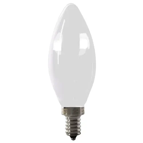Feit Electric BPCTF60927CAFIL/2/RP 60-Watt Equivalent B10 Candelabra Dimmable Filament CEC Frosted Glass Chandelier LED Light Bulb, Soft White - Pair