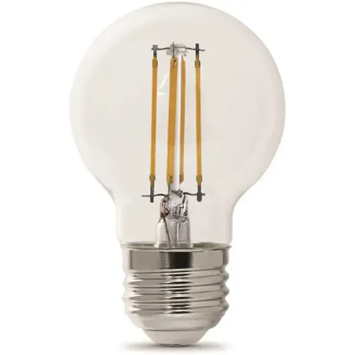 Feit Electric BPGM60927CAFIL2/RP/6 Electric G16-1/2 5.5w 2700k E26 Base Clear Filament LED Bulb