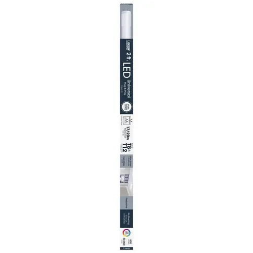 Feit Electric T24/840/LEDG2-XCP6 Plug and Play LED Light Bulb, Linear, T8/T12 Lamp, 46 W Equivalent, G13 Lamp Base, Frosted - pack of 6