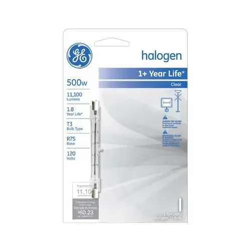 GE 19382 Halogen Bulb 500 W T3 Specialty 11,100 lm White Clear