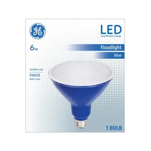 GE 93100882 LED Floodlight Bulb PAR 38 E26 (Medium) Blue Glass