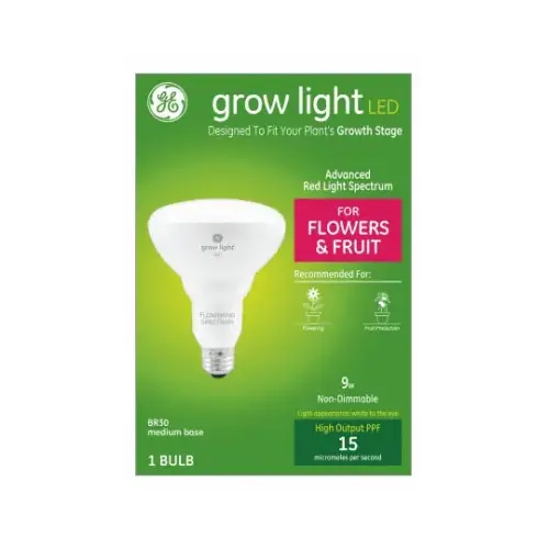 GE 93101231 LED Grow Light Advanced Red Spectrum BR30 E26 (Medium) Natural Light White