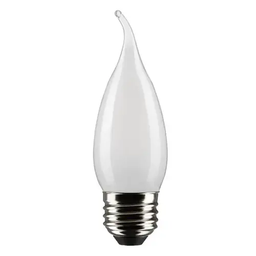 Satco S21851 40W Equivalent Warm White Frosted CA10 Medium LED Decorative Light Bulb - pack of 2