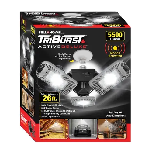 Bell   Howell 8169QP LED Bulb TriBurst Square E26 (Medium) White 300 Watt Equivalence Half Flat Black