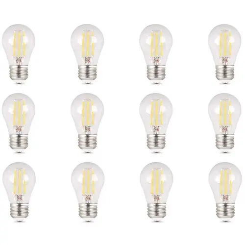 Feit Electric BPA1540927CAFIL2RP/6 40-Watt Equivalent A15 Dimmable Filament LED 90  CRI Clear Glass Light Bulb Soft White - pack of 12