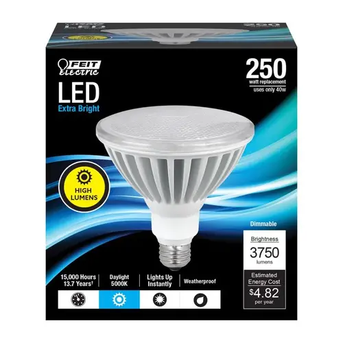 Feit Electric PAR38DM3750K5LD LED Bulb LED PAR38 E26 (Medium) Daylight 250 Watt Equivalence Frosted