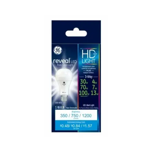 GE 24196 LED Bulb A21 E26 (Medium) Warm Candle Light Clear
