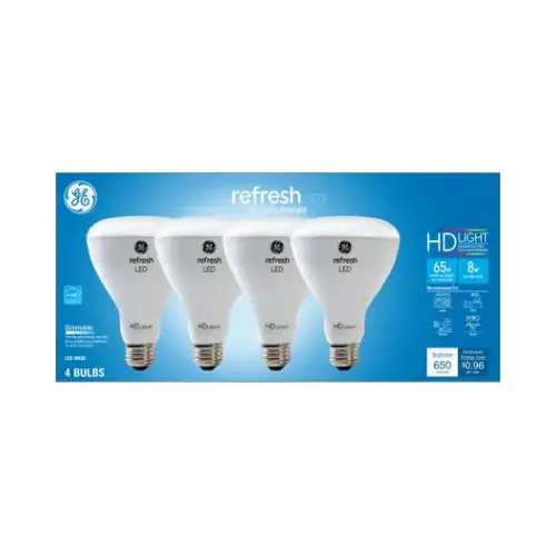 GE 93110833 LED Bulb Refresh HD BR30 E26 (Medium) Daylight 65 Watt Equivalence Frosted