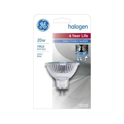 GE Lighting 81763 Halogen Quartz Flood Light Bulb, Warm White, 20-Watts