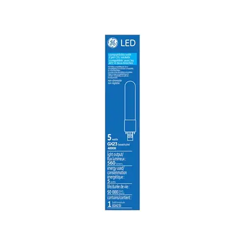 GE Lighting 91408 LED Light Bulb, White, 560 Lumens, 5-Watts